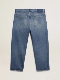 Fashion Golden Goose Calça jeans azul com efeito stonewashed Cor: azul