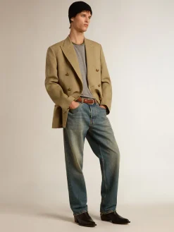 Clearance Golden Goose Calça jeans azul com tratamento usado Coleção Journey