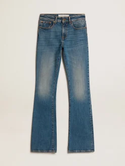 Hot Golden Goose Calça jeans azul em tecido stretch Coleção Journey