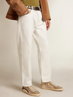 Best Golden Goose Calça jeans branca com efeito stonewashed Cor: branco usado