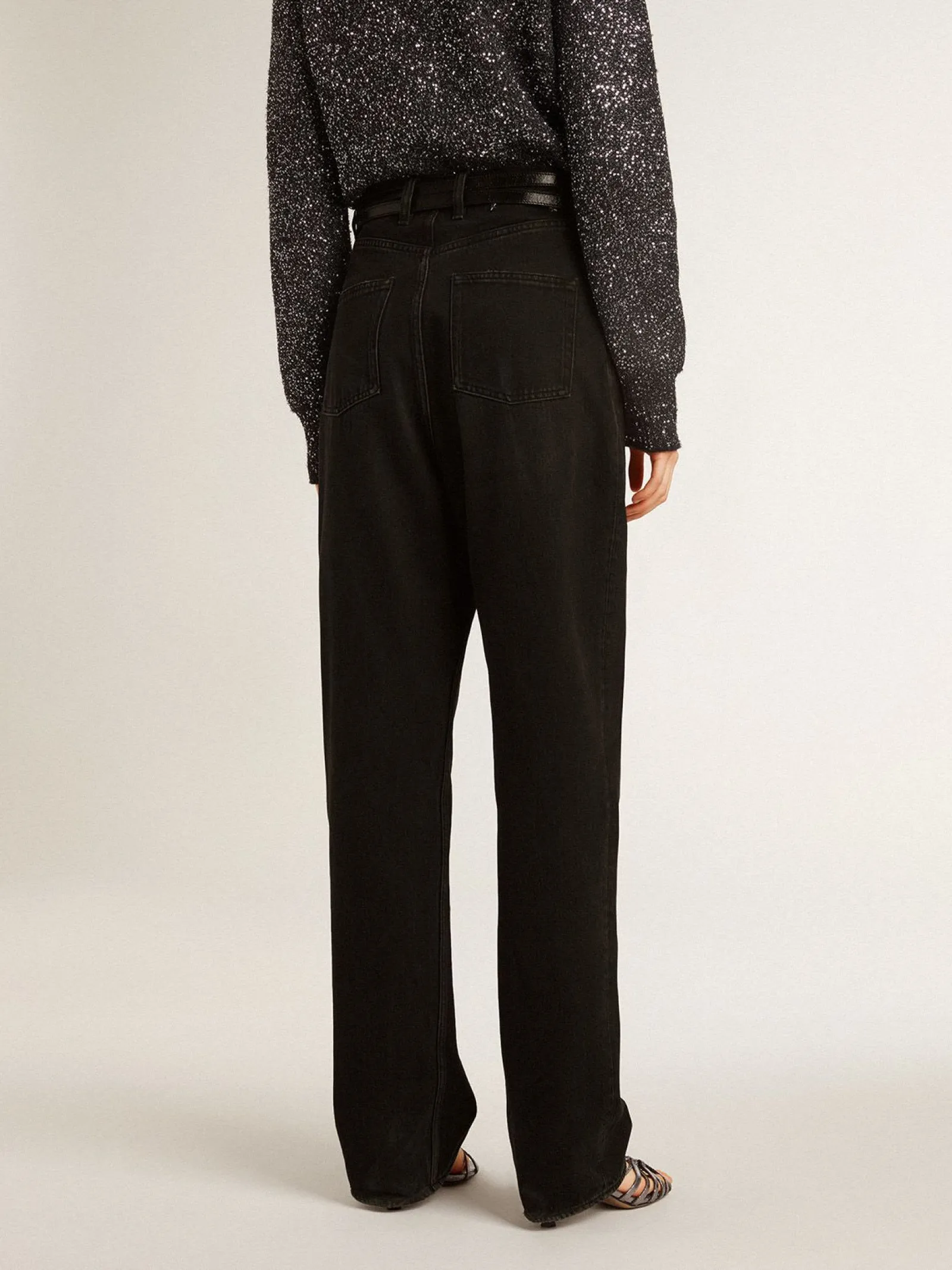 Clearance Golden Goose Calça jeans feminina preta Cor: preto