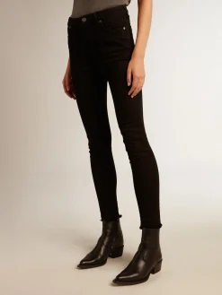 Discount Golden Goose Calça jeans feminina skinny preta Cor: preto