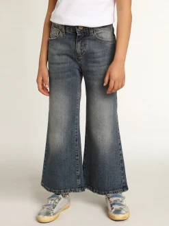 Flash Sale Golden Goose Calça jeans perna larga de sarja azul denim Cor: azul denim