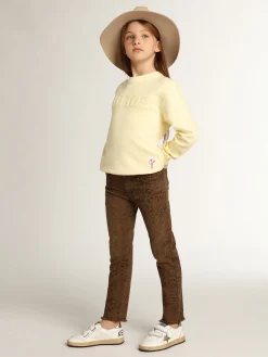 Best Sale Golden Goose Calça jeans skinny infantil feminina com estampa animal print Golden Collection