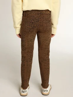 Best Sale Golden Goose Calça jeans skinny infantil feminina com estampa animal print Golden Collection