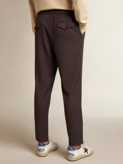 New Golden Goose Calça jogger de lã cinza ferro Cor: cinza ferro