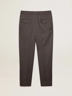 New Golden Goose Calça jogger de lã cinza ferro Cor: cinza ferro