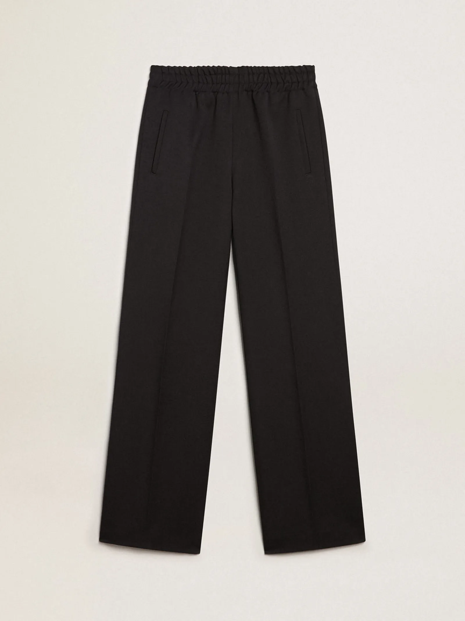 Sale Golden Goose Calça jogging de gabardine de lã azul-escura Golden Collection