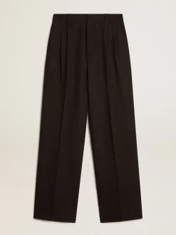 Flash Sale Golden Goose Calça preta misto lã e viscose Coleção Journey