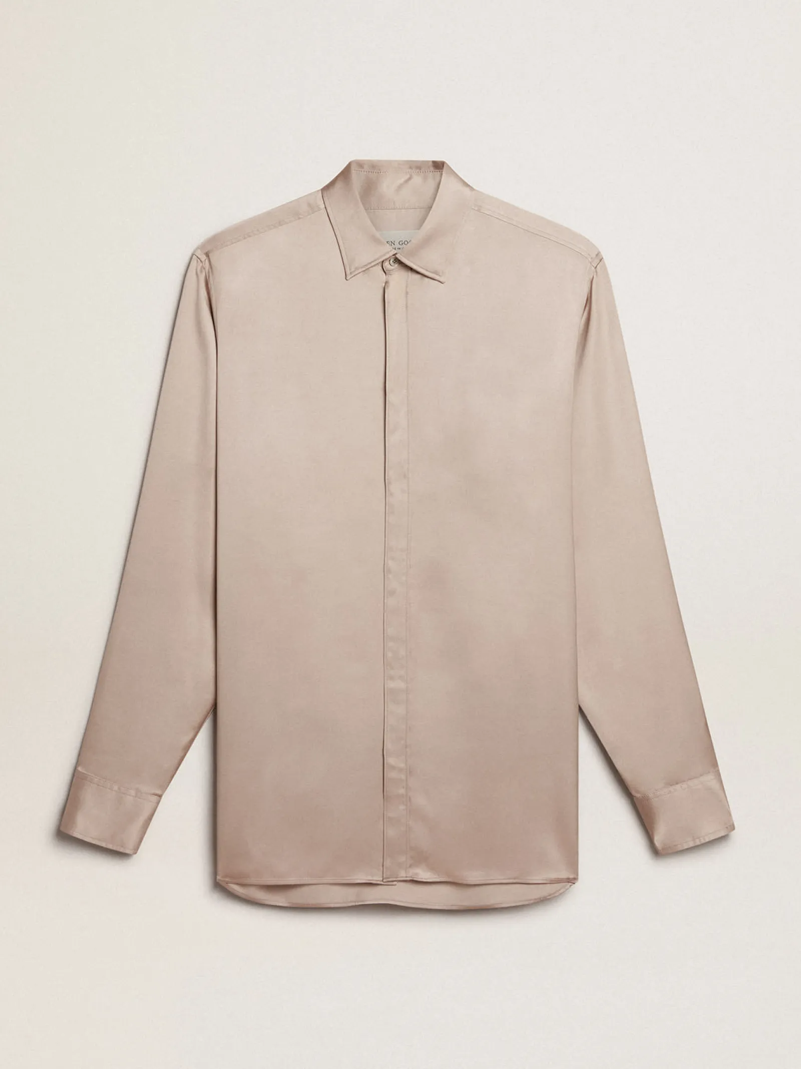Outlet Golden Goose Camisa boyfriend de viscose rosa pó Coleção Journey