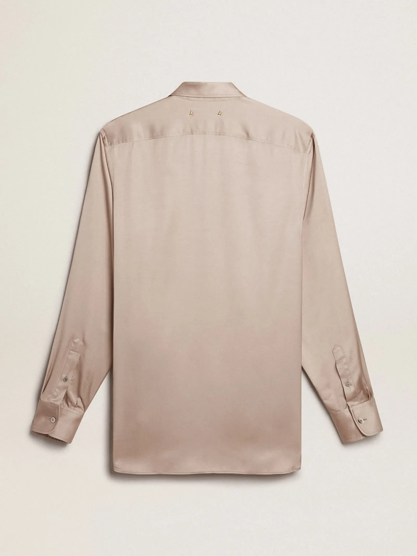 Outlet Golden Goose Camisa boyfriend de viscose rosa pó Coleção Journey