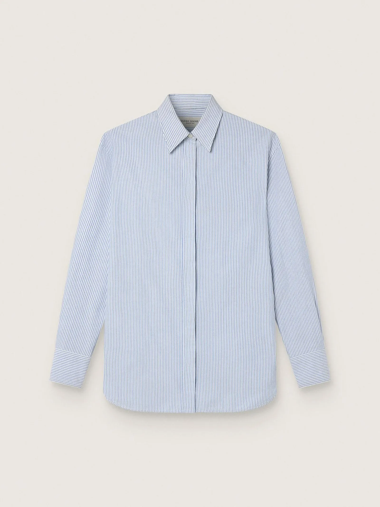 Sale Golden Goose Camisa feminina com listras finas Golden Collection