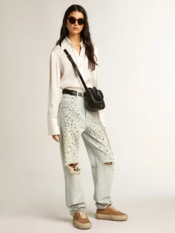 Clearance Golden Goose Camisa modelagem slim cor de pergaminho Cor: pergaminho