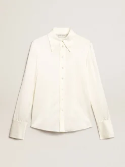 Clearance Golden Goose Camisa modelagem slim cor de pergaminho Cor: pergaminho