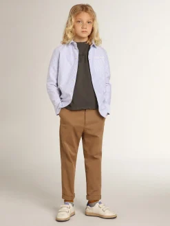 Clearance Golden Goose Camiseta cinza infantil masculina com tratamento desgastado Golden Collection