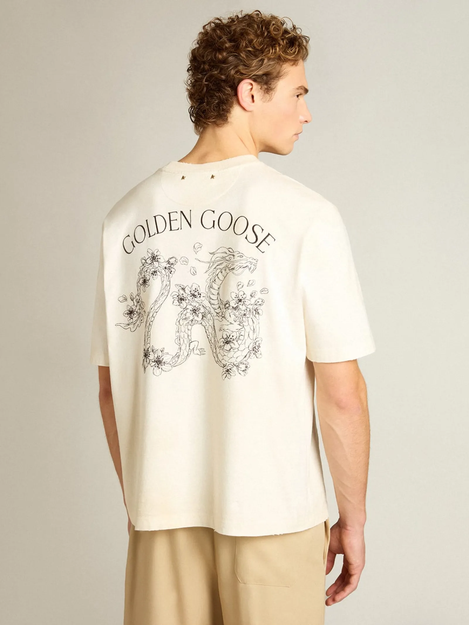Cheap Golden Goose Camiseta CNY cor branco usado Cor: branco usado