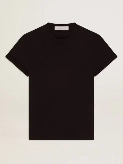 Clearance Golden Goose Camiseta Coleção Golden preto vintage com tratamento desgastado Cor: preto vintage