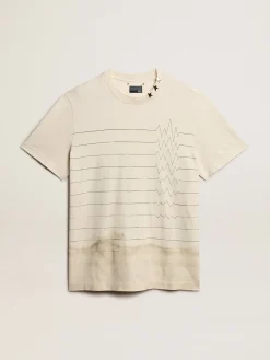 Cheap Golden Goose Camiseta Feminina no branco heritage Exclusiva HAUS of Dreamers