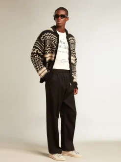 Best Sale Golden Goose Camiseta masculina de algodão branco usado com escrita verde Coleção Journey