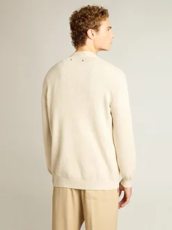 Store Golden Goose Cardigã de algodão no branco usado com fecho com botões dourados Cor: branco usado