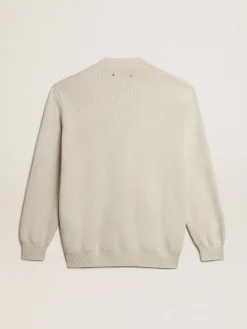 Store Golden Goose Cardigã de algodão no branco usado com fecho com botões dourados Cor: branco usado