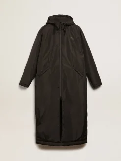 Best Sale Golden Goose Casaco acolchoado longo masculino Coleção Star preto com capuz Cor: preto