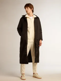 Best Sale Golden Goose Casaco acolchoado longo masculino Coleção Star preto com capuz Cor: preto