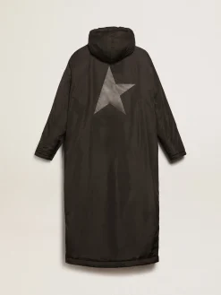 Best Sale Golden Goose Casaco acolchoado longo masculino Coleção Star preto com capuz Cor: preto
