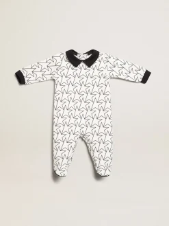 Sale Golden Goose Conjunto de presente de bebê branco com acabamento e estrela azul-marinho Cor: branco