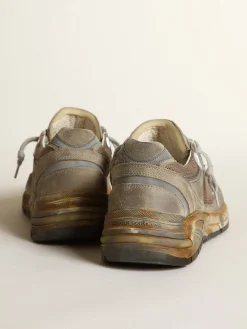 Best Sale Golden Goose Dad-Star feminino de tela e suede havana-rosado Cabedal de tela e suede na cor havana-rosado