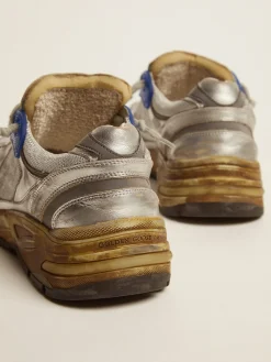 Cheap Golden Goose Dad-Star feminino prateado Cabedal: 50% couro bovino, 28% poliamida, 18% poliuretano têxtil, 4% tecido de vidro