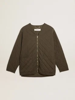 Hot Golden Goose Jaqueta acolchoada verde-oliva Cor: verde-oliva vintage
