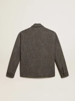 Online Golden Goose Jaqueta coach masculina em misto lã Coleção Journey