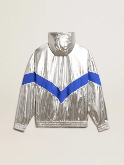 Best Sale Golden Goose Jaqueta corta-vento feminina de tecido técnico prateado Cor: prateado
