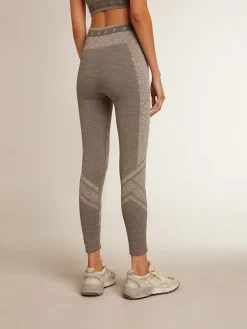 Flash Sale Golden Goose Legging feminina cinza mescla com meia-costura Star Collection