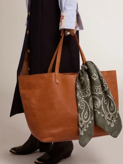 Outlet Golden Goose Lenço verde musgo com estampa caxemira Coleção Golden