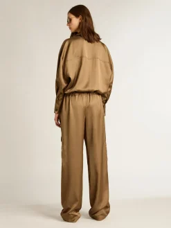 Clearance Golden Goose Macacão de viscose bege mocha Coleção Journey