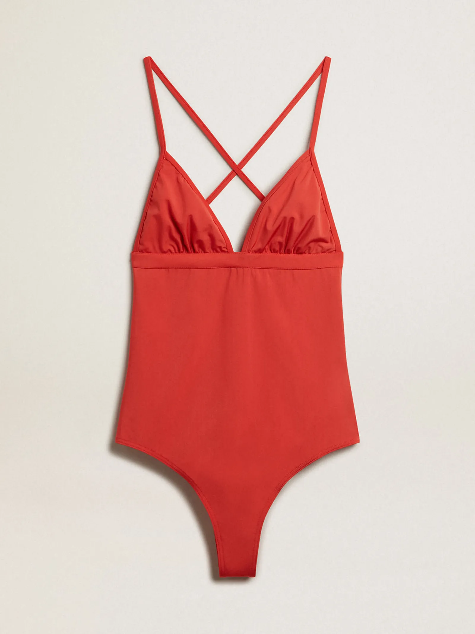 New Golden Goose Maiô vermelho coral Coleção Resort