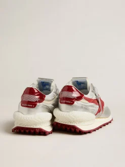 Discount Golden Goose Marathon Feminino Exclusivo HAUS of Dreamers com cabedal de glitter prateado Exclusividade HAUS of Dreamers