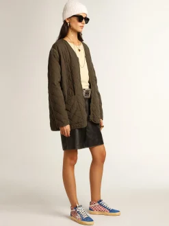 Cheap Golden Goose Mid Star Feminino de lona, estampa de coração e estrela prateada Cabedal de lona vermelha e branca com estampa xadrez e coração