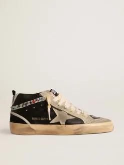 Clearance Golden Goose Mid Star LTD de napa com estrela de suede e lista com tachas Cabedal de napa preta