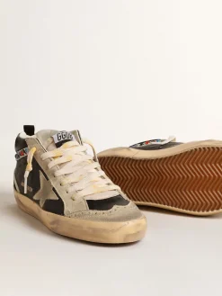 Clearance Golden Goose Mid Star LTD de napa com estrela de suede e lista com tachas Cabedal de napa preta