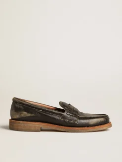Sale Golden Goose Mocassim Jerry Feminino de couro preto Cor: preto