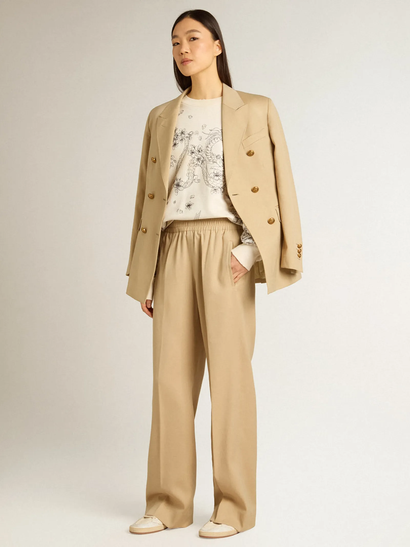 Shop Golden Goose Moletom CNY cor branco usado Cor: branco usado