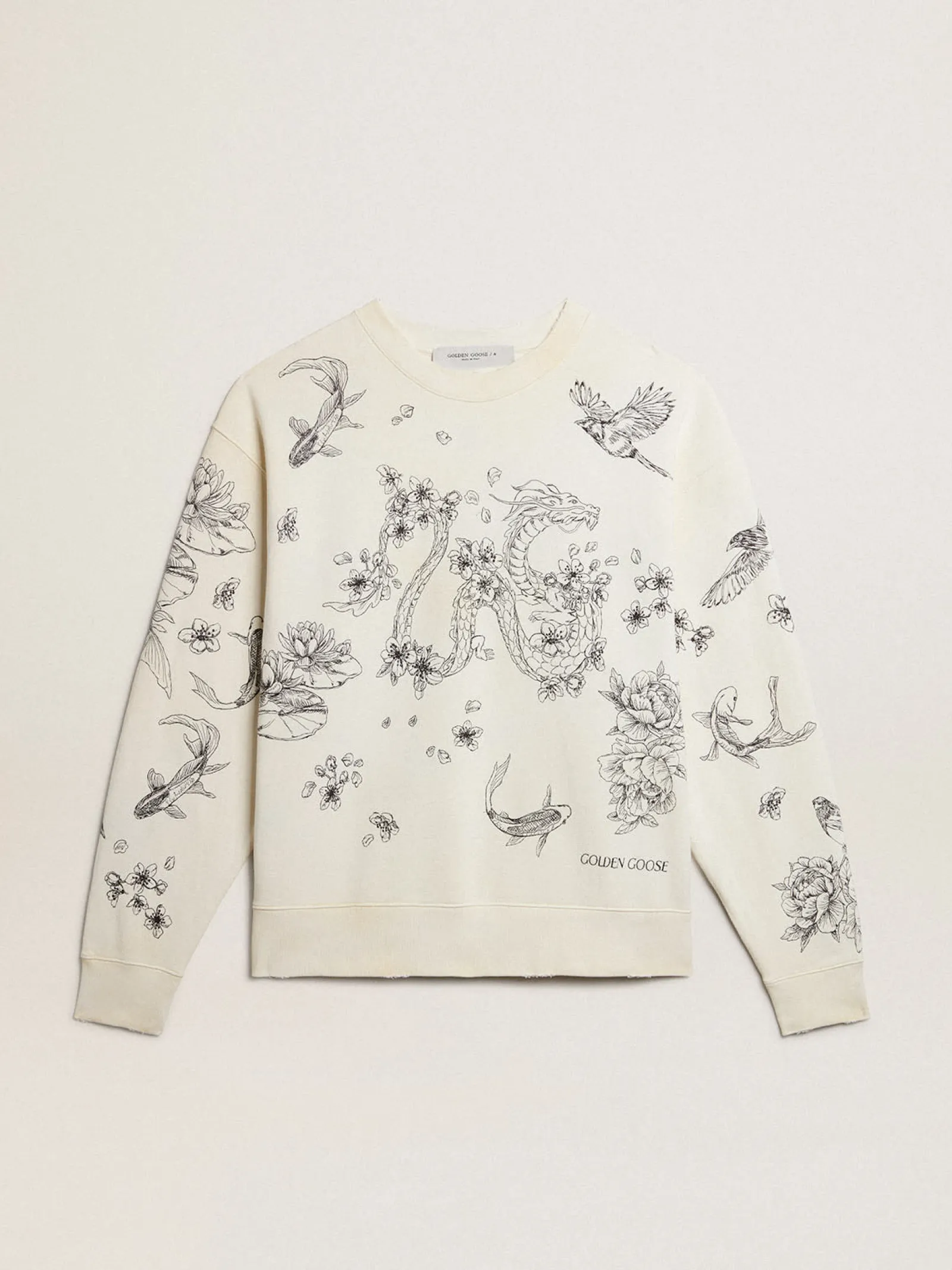 Shop Golden Goose Moletom CNY cor branco usado Cor: branco usado
