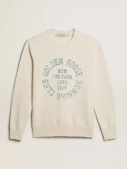 Fashion Golden Goose Moletom de algodão branco usado Coleção Journey
