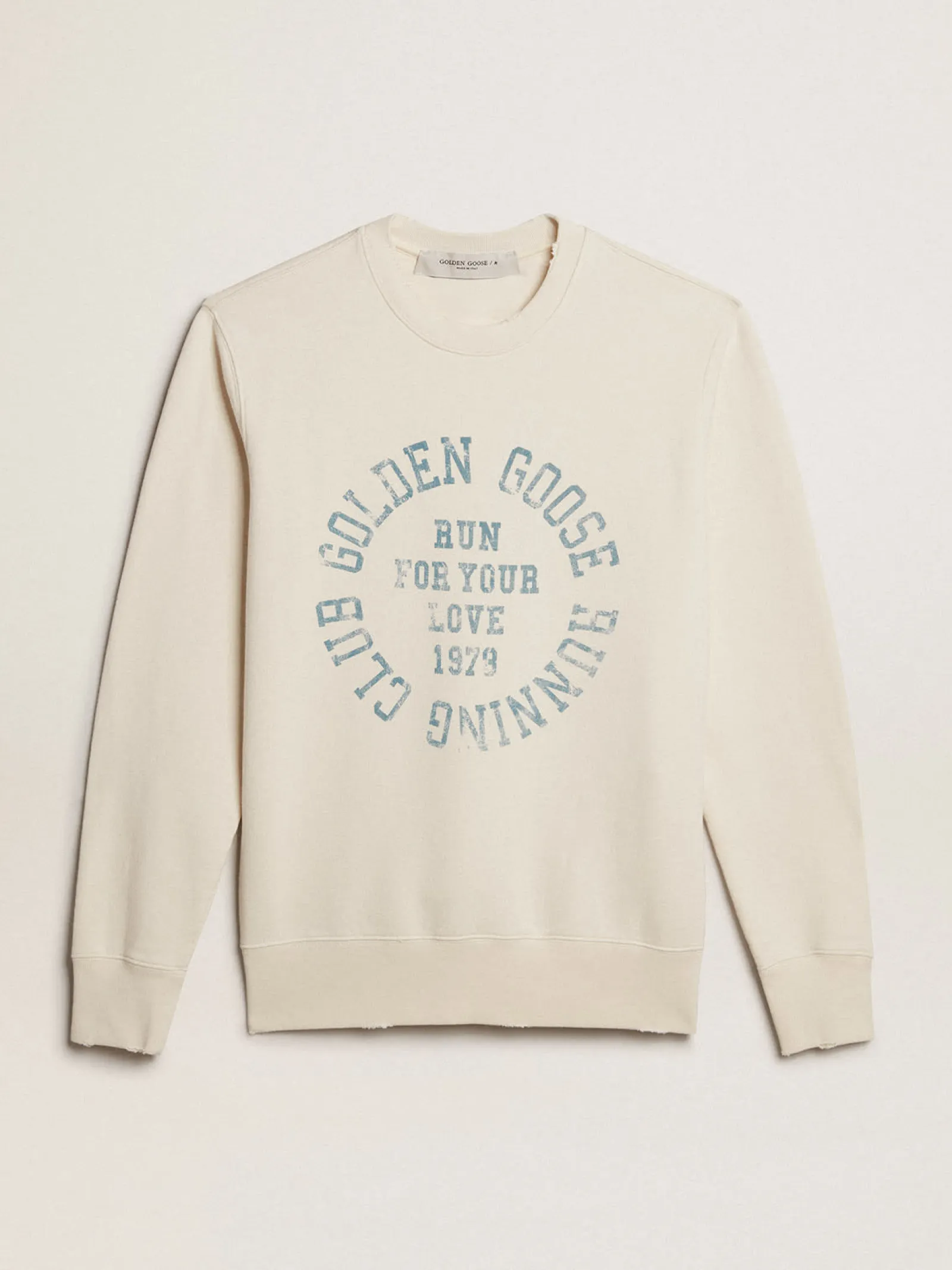 Fashion Golden Goose Moletom de algodão branco usado Coleção Journey