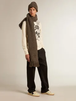 Outlet Golden Goose Moletom de algodão branco usado com bordado Coleção Journey