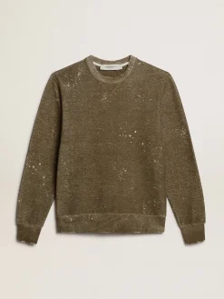 Cheap Golden Goose Moletom de algodão cor de faia efeito vintage Coleção Journey