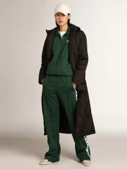 Best Sale Golden Goose Moletom feminino verde brilhante com zíper Star Collection